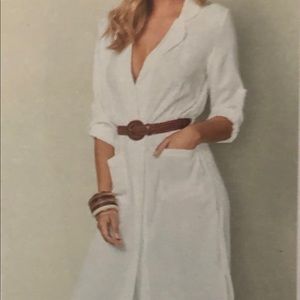 Belted midi shirt dress olive not worn